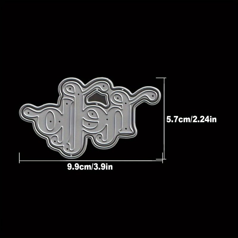 LZBRDY Hello Wishes Words Embossing Metal Cutting Dies for Card Making and Scrapbooking, Arts Crafts Birthday Thanksgiving Christmas Craft Die Cuts Stencil - Image 2